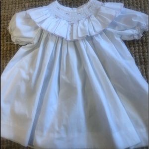 24m Girls Royal Child Classic white smocked dress